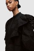 Бавовняна блузка AllSaints AUBREY BRODERIE TOP жіноча колір чорний однотонна