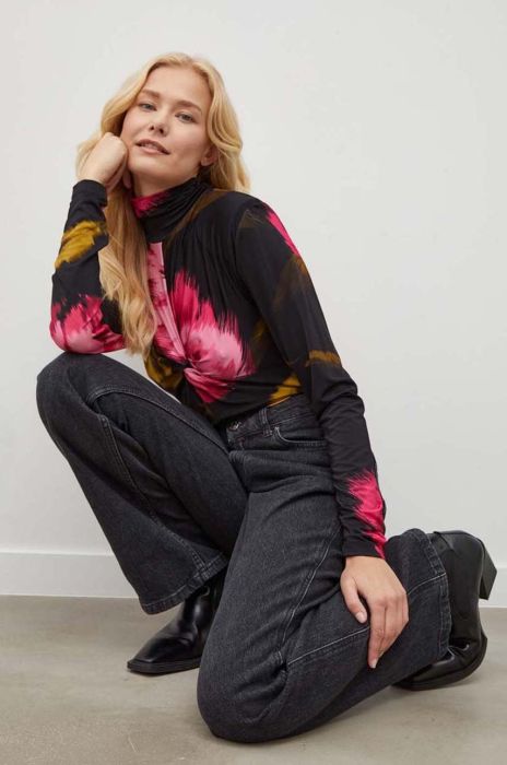 Лонгслів Gestuz колір рожевий