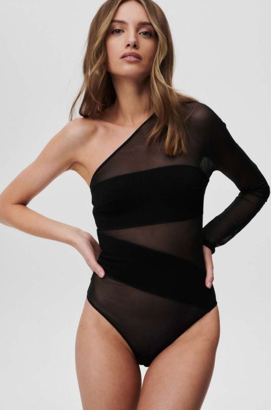 Блузка Undress Code Sex and the City жіноча колір чорний однотонна