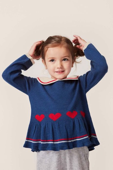 Дитяча блузка Konges Sl?jd колір синій