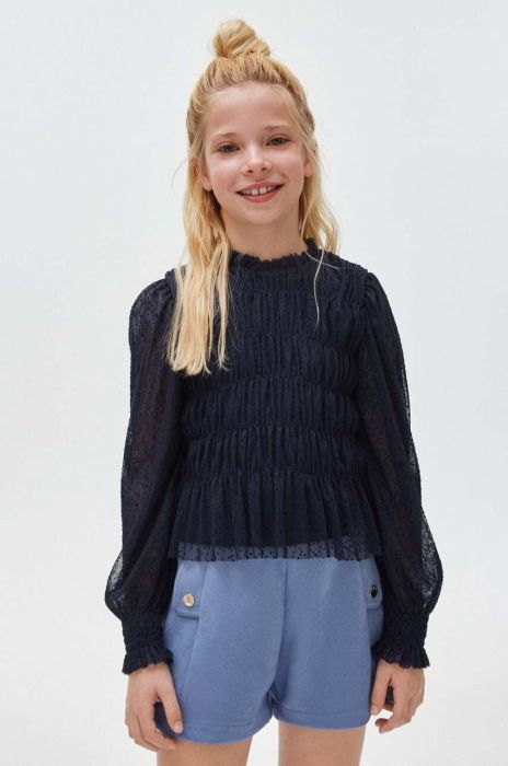 Дитяча блузка Mayoral колір синій Дитяча блузка Mayoral колір синій