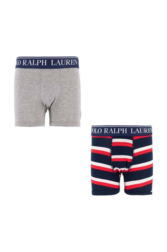 Дитячі боксери Polo Ralph Lauren 2-pack колір сірий