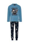 Дитяча бавовняна піжама Lego візерунок колір блакитний