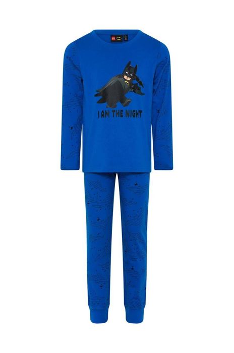 Дитяча бавовняна піжама Lego з принтом колір блакитний