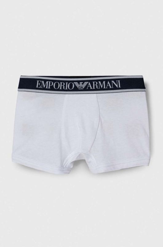 Дитячі боксери Emporio Armani 2-pack колір білий фото 2
