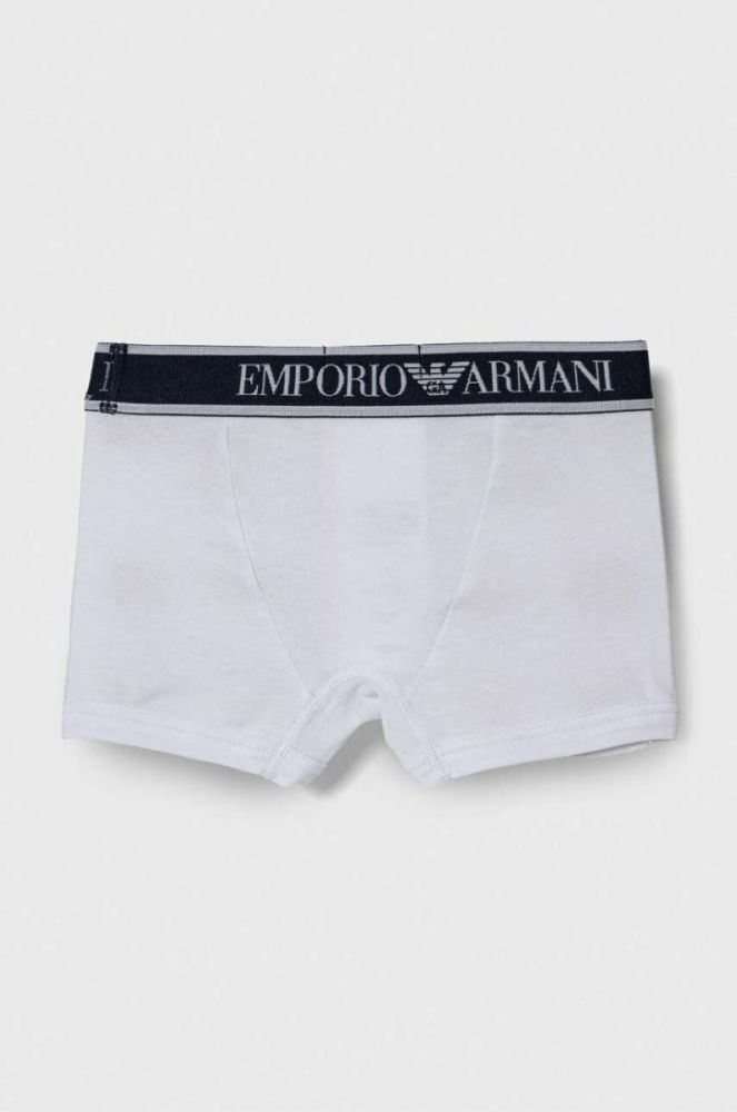 Дитячі боксери Emporio Armani 2-pack колір білий фото 4