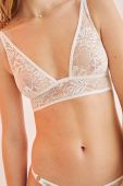 Бюстгальтер women'secret SUMMER FEMININE колір білий мереживо однотонний 4025152