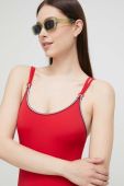 Суцільний купальник Tommy Hilfiger колір червоний м'яка чашечка Суцільний купальник Tommy Hilfiger колір червоний м'яка чашечка