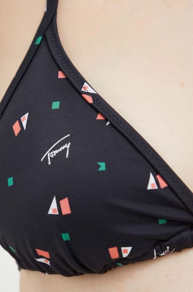 Купальний бюстгальтер Tommy Hilfiger колір чорний злегка ущільнена чашечка (3557210) фото 4