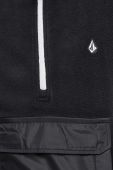 Флісова кофта Volcom колір чорний однотонна