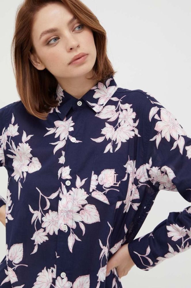 Нічна сорочка Lauren Ralph Lauren жіноча колір синій (3553466) фото 4