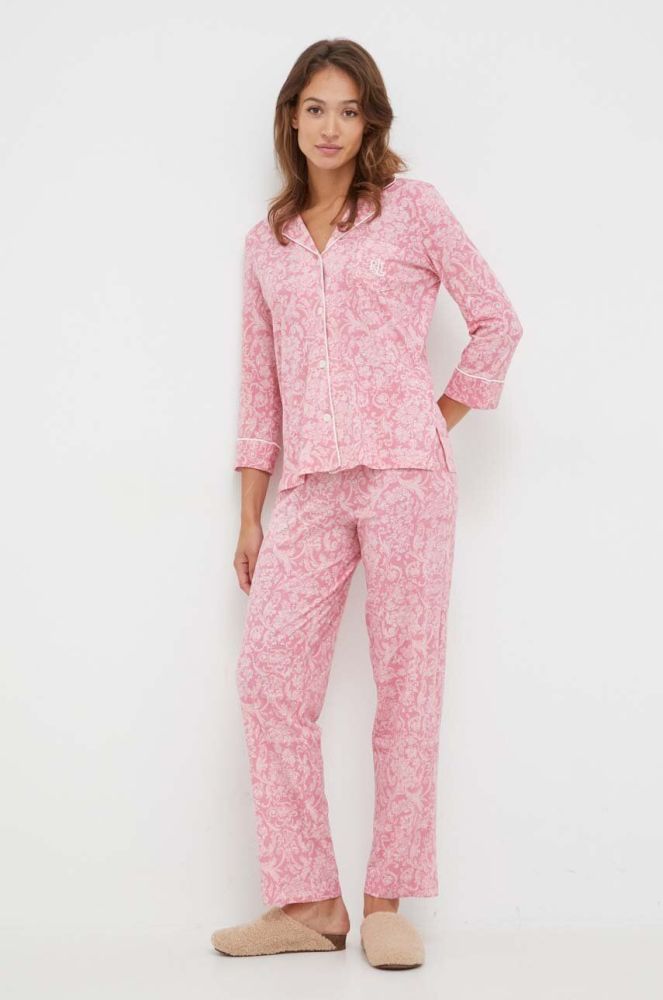 Піжама Lauren Ralph Lauren жіноча колір рожевий (3574057)
