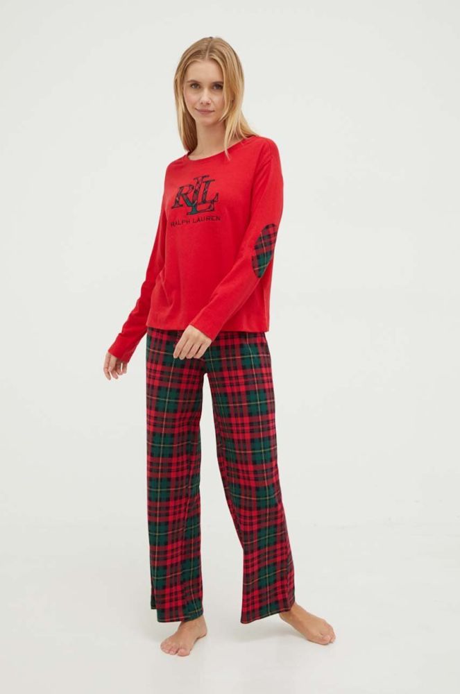 Піжама Lauren Ralph Lauren жіноча колір червоний (3654277)