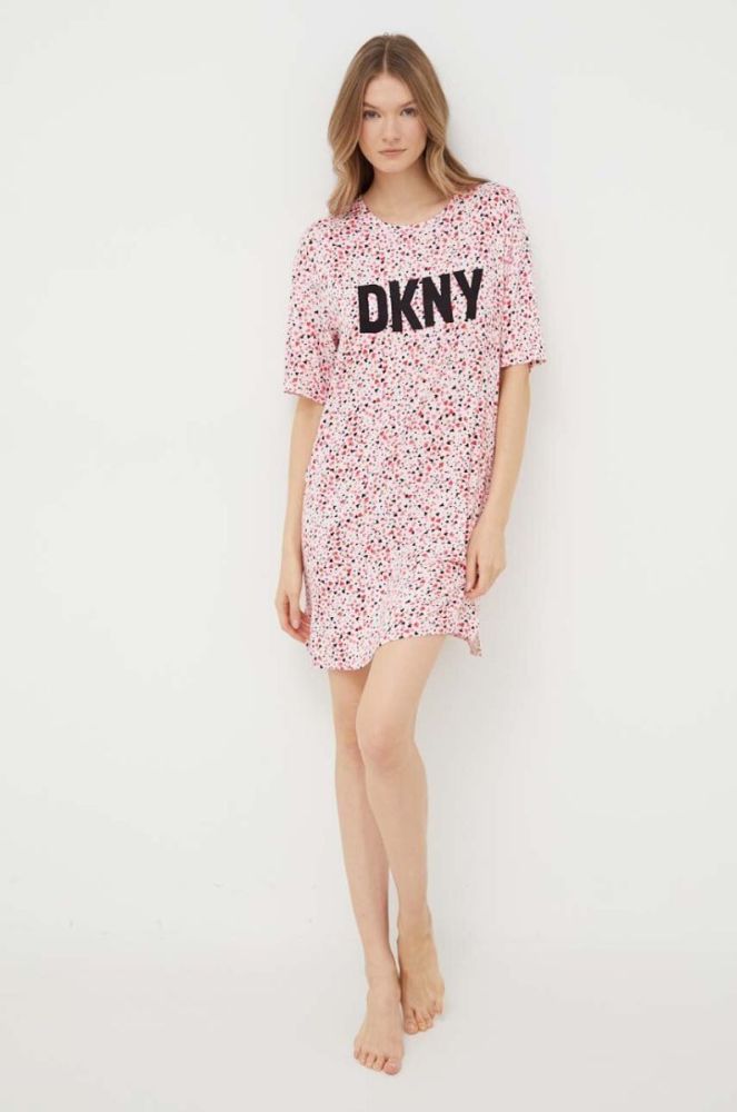 Нічна сорочка Dkny жіноча колір рожевий фото 2
