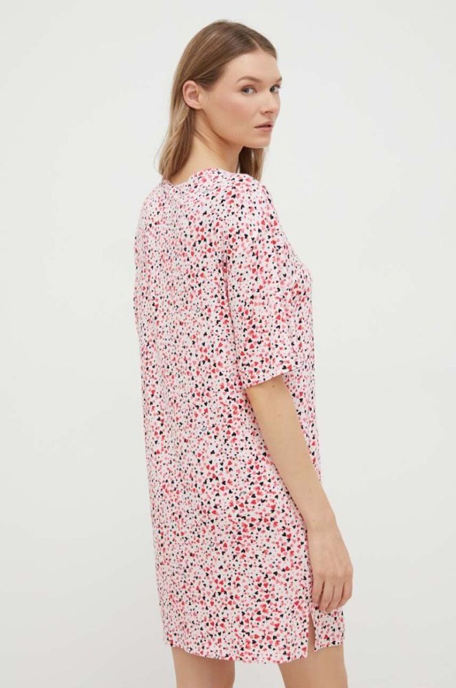 Нічна сорочка Dkny жіноча колір рожевий фото 3