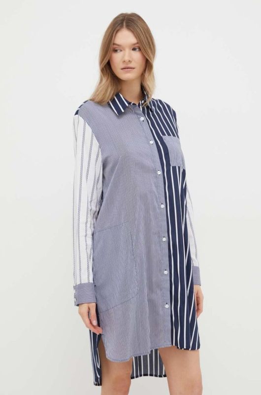 Нічна сорочка Dkny жіноча колір синій фото 2
