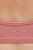 Спортивний бюстгальтер Roxy Heart Into It Colorblock колір рожевий візерунок