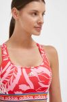 Спортивний бюстгальтер adidas Performance Farm колір червоний візерунок Спортивний бюстгальтер adidas Performance Farm колір червоний візерунок