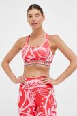Спортивний бюстгальтер adidas Performance Farm колір червоний візерунок Спортивний бюстгальтер adidas Performance Farm колір червоний візерунок