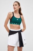 Спортивний бюстгальтер adidas Performance Powerimpact Techfit колір зелений візерунок