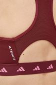 Спортивний бюстгальтер adidas Performance Powerreact колір бордовий Спортивний бюстгальтер adidas Performance Powerreact колір бордовий