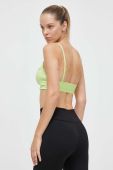 Бюстгальтер для йоги adidas Performance колір зелений однотонний (3632527)
