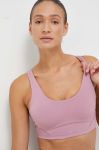 Бюстгальтер для йоги adidas Performance CoreFlow Luxe Studio колір рожевий однотонний Бюстгальтер для йоги adidas Performance CoreFlow Luxe Studio колір рожевий однотонний