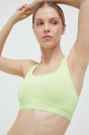 Спортивний бюстгальтер adidas Performance Powerreact колір зелений однотонний Спортивний бюстгальтер adidas Performance Powerreact колір зелений однотонний