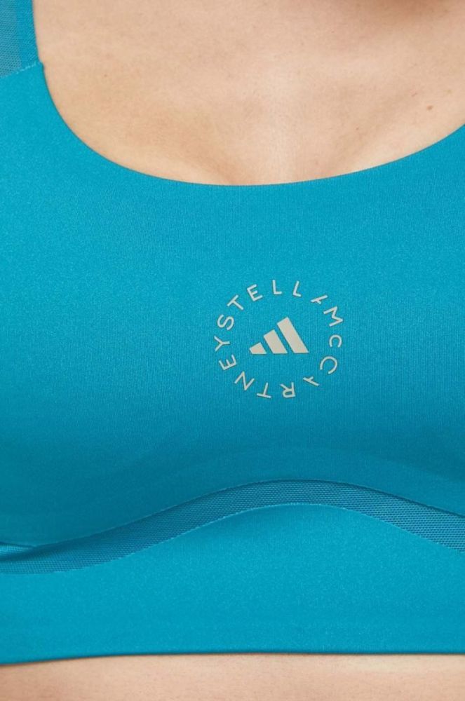 Спортивний бюстгальтер adidas by Stella McCartney TruePurpose колір бірюзовий фото 5
