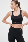 Спортивний бюстгальтер adidas by Stella McCartney TruePace колір чорний