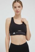 Спортивний бюстгальтер adidas by Stella McCartney TrueStrength колір чорний Спортивний бюстгальтер adidas by Stella McCartney TrueStrength колір чорний