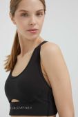 Спортивний бюстгальтер adidas by Stella McCartney TrueStrength колір чорний Спортивний бюстгальтер adidas by Stella McCartney TrueStrength колір чорний