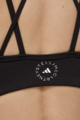 Спортивний бюстгальтер adidas by Stella McCartney TrueStrength колір чорний Спортивний бюстгальтер adidas by Stella McCartney TrueStrength колір чорний