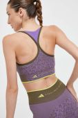 Спортивний бюстгальтер adidas by Stella McCartney колір фіолетовий візерунок
