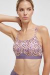Спортивний бюстгальтер adidas Performance Aeroreact колір фіолетовий візерунок Спортивний бюстгальтер adidas Performance Aeroreact колір фіолетовий візерунок