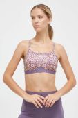 Спортивний бюстгальтер adidas Performance Aeroreact колір фіолетовий візерунок Спортивний бюстгальтер adidas Performance Aeroreact колір фіолетовий візерунок