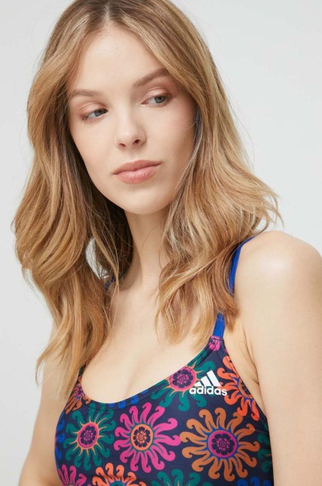 Роздільний купальник adidas Performance Farm злегка ущільнена чашечка колір блакитний фото 5