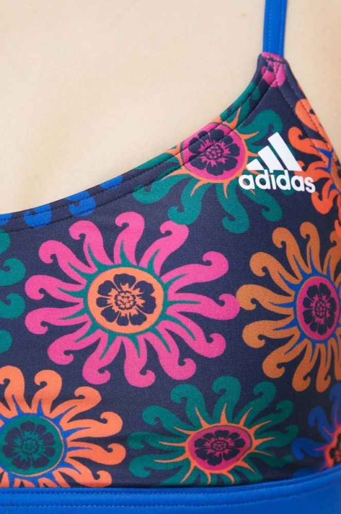 Роздільний купальник adidas Performance Farm злегка ущільнена чашечка колір блакитний фото 6