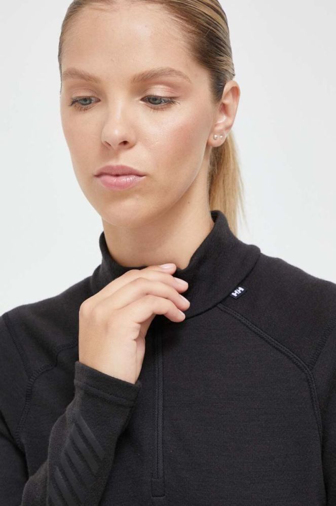 Функціональний лонгслів Helly Hansen Lifa Merino Midweight колір чорний фото 4