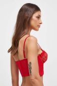 Бюстгальтер Guess колір червоний мереживо однотонний (3597025)