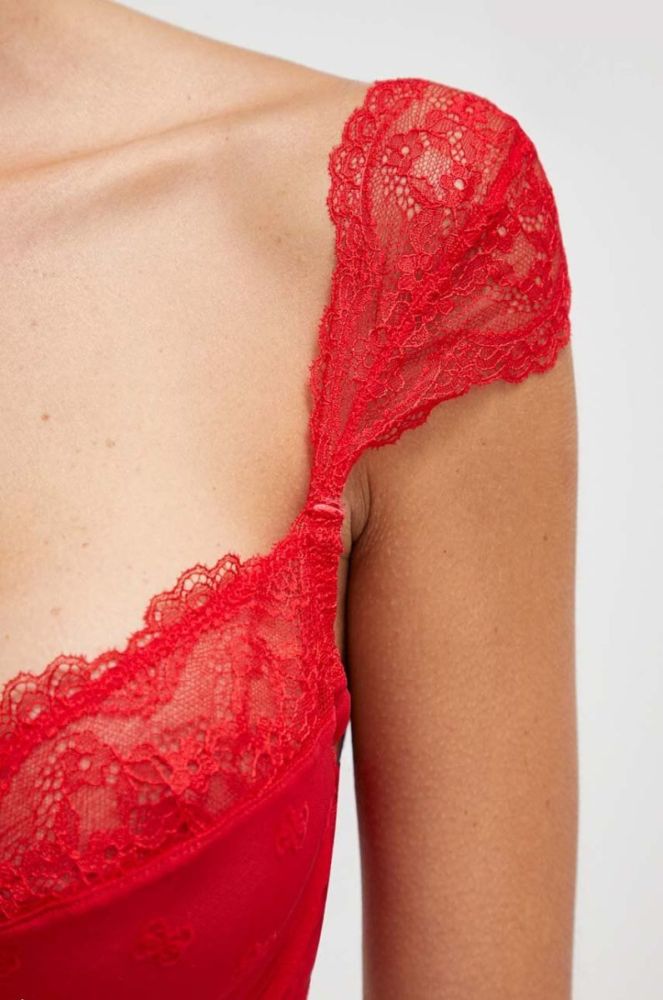 Бюстгальтер Guess колір червоний мереживо однотонний (3597103) фото 3