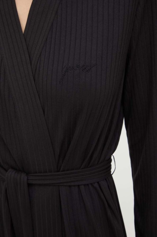 Халат Guess колір чорний фото 5