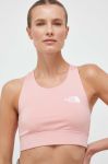 Спортивний бюстгальтер The North Face Flex колір рожевий однотонний Спортивний бюстгальтер The North Face Flex колір рожевий однотонний