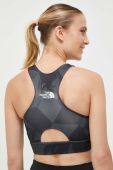 Спортивний бюстгальтер The North Face Flex колір чорний візерунок Спортивний бюстгальтер The North Face Flex колір чорний візерунок