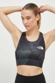 Спортивний бюстгальтер The North Face Flex колір чорний візерунок Спортивний бюстгальтер The North Face Flex колір чорний візерунок