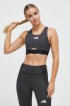 Спортивний бюстгальтер The North Face колір чорний однотонний Спортивний бюстгальтер The North Face колір чорний однотонний