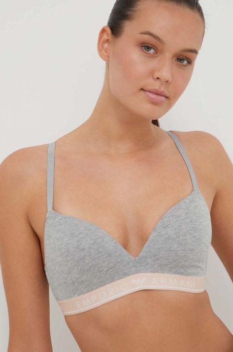 Бюстгальтер Emporio Armani Underwear колір сірий меланж