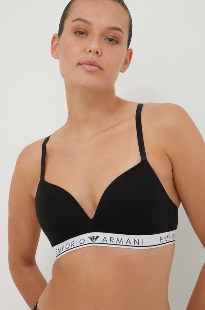 Бюстгальтер Emporio Armani Underwear колір чорний меланж