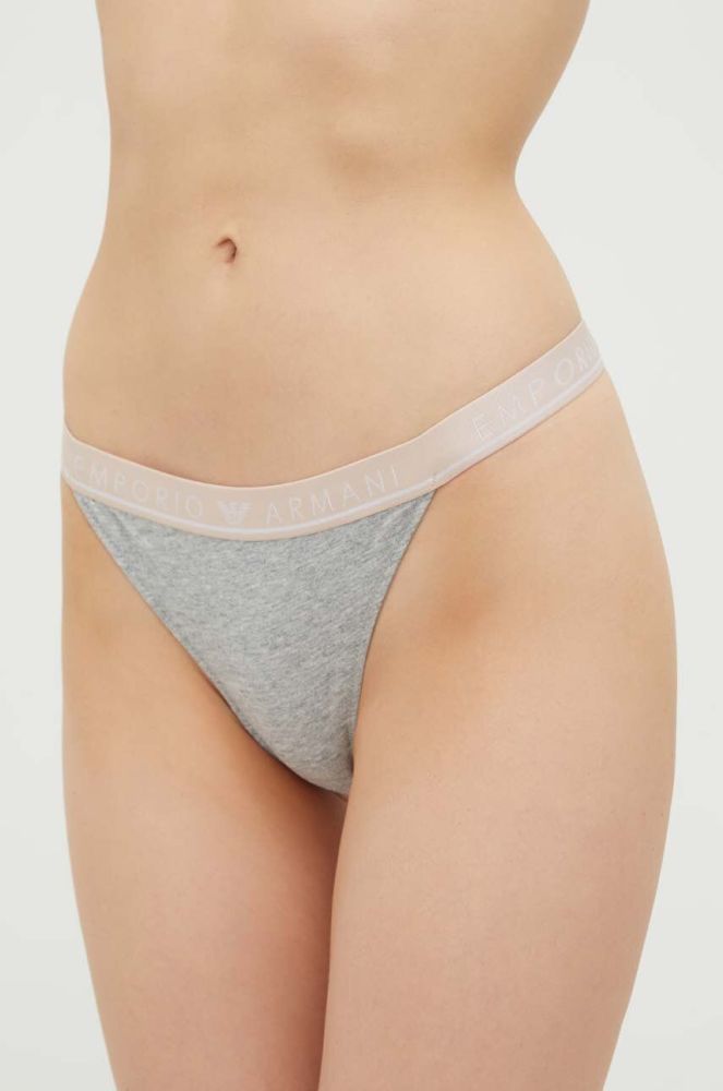 Стринги Emporio Armani Underwear 2-pack колір сірий