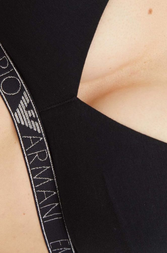 Бюстгальтер Emporio Armani Underwear колір чорний однотонний (3624645) фото 4